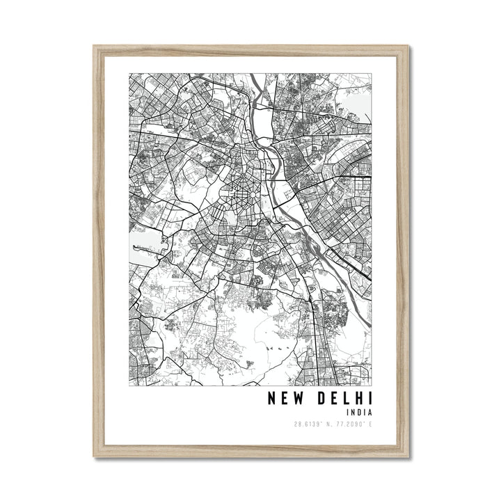 New Delhi, India City Map - With Pyar