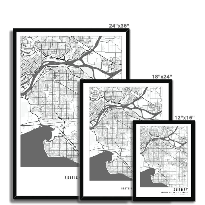 Surrey, BC Canada City Map - With Pyar