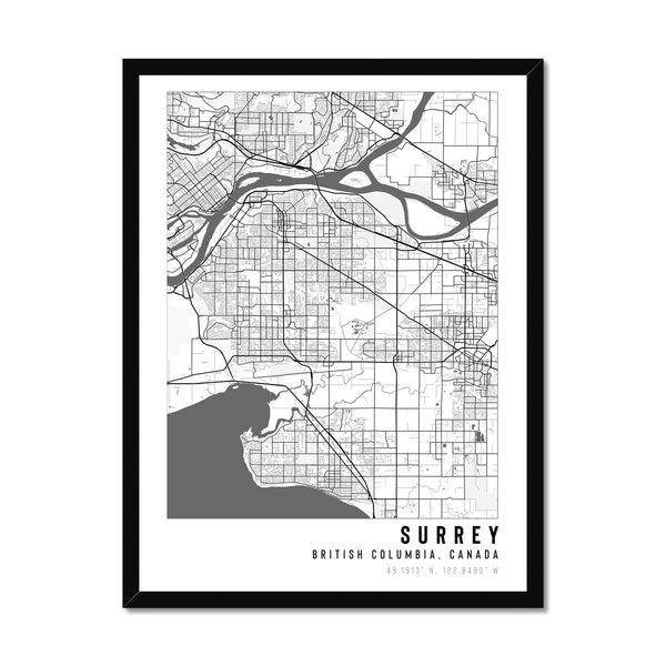 Surrey, BC Canada City Map - With Pyar