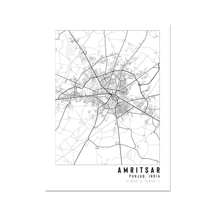 Amritsar, Punjab City Map - With Pyar