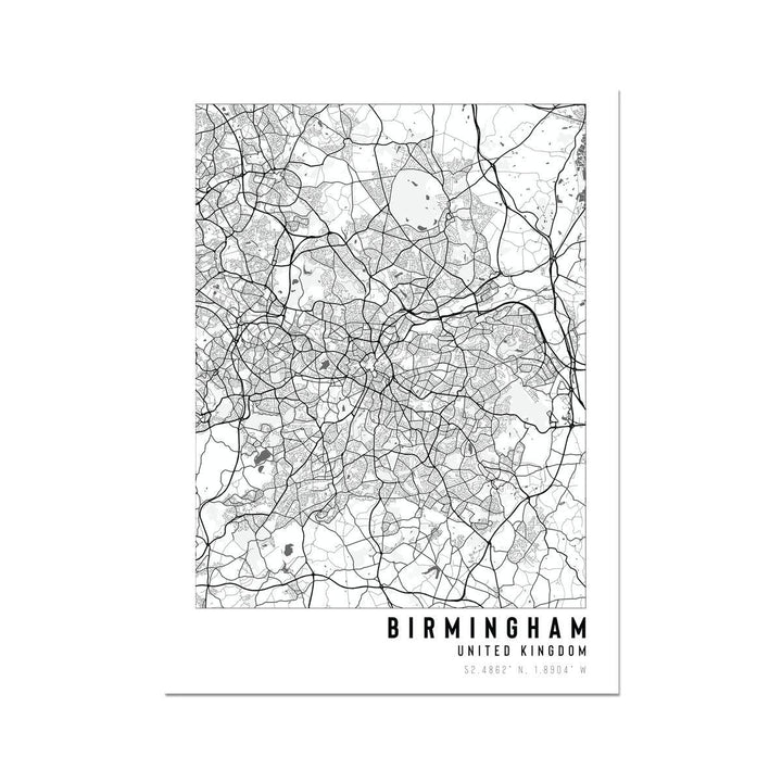 Birmingham, UK City Map - With Pyar