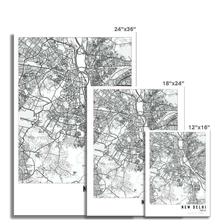 New Delhi, India City Map - With Pyar