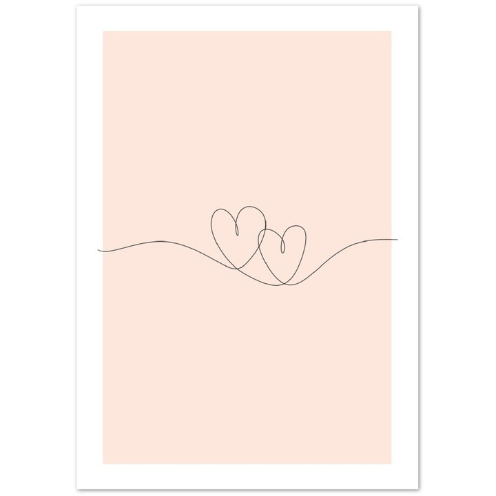 Love Hearts Line Art - With Pyar