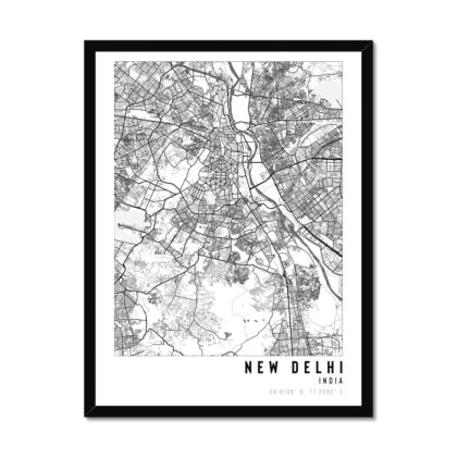 New Delhi, India City Map - With Pyar