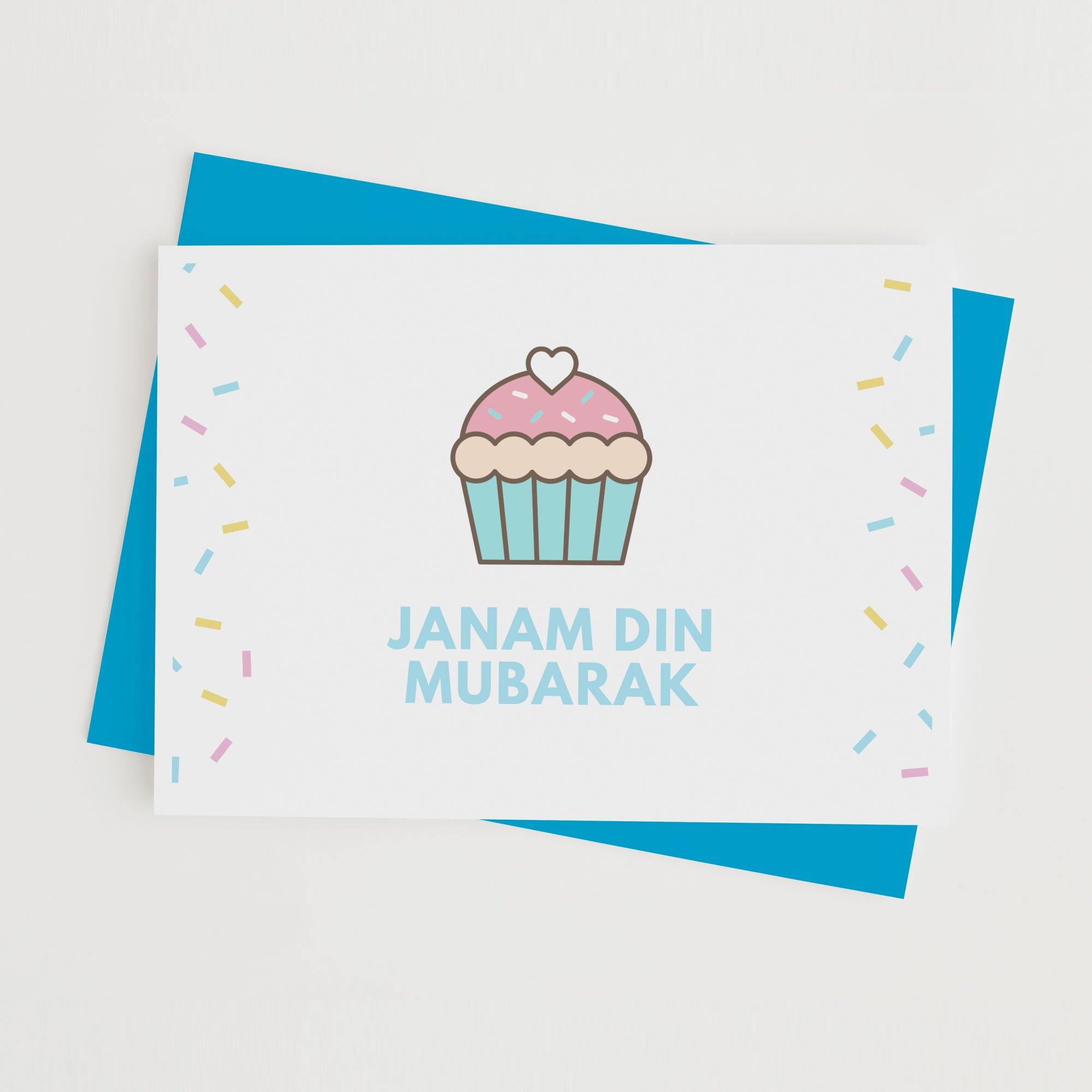 Janam-din-mubarak-cake-1-1 Janam Din Mubarak - Cup Cake - With Pyar