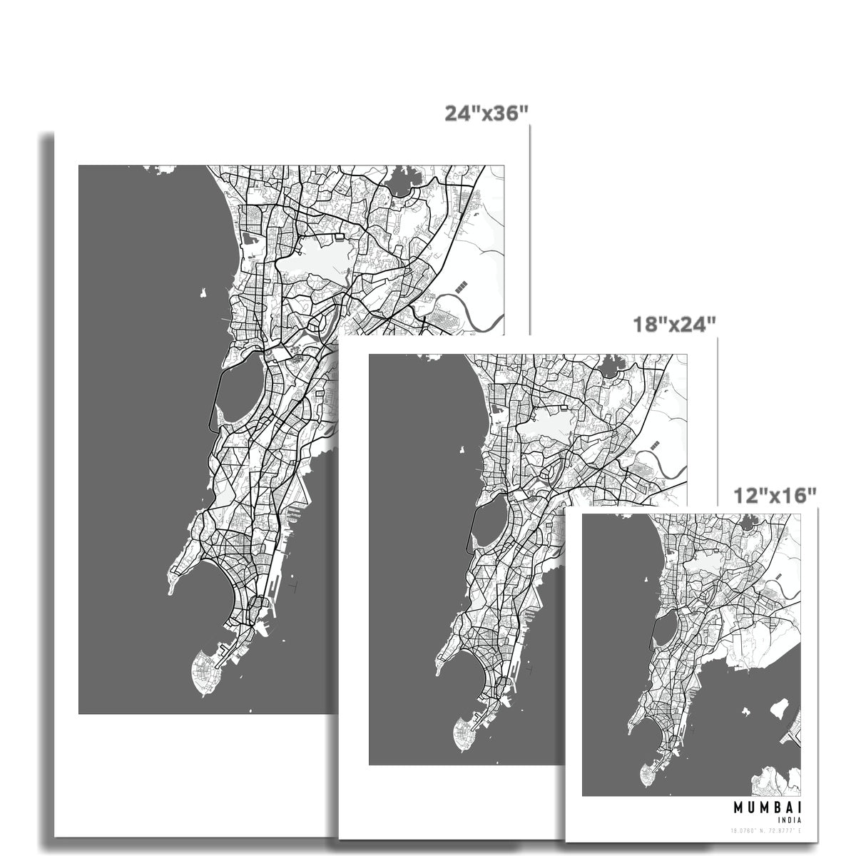 Mumbai, India City Map - With Pyar