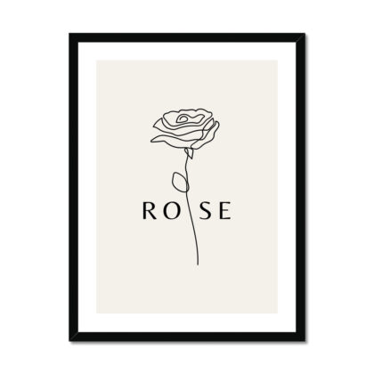 Rose Line Wall Art - With Pyar