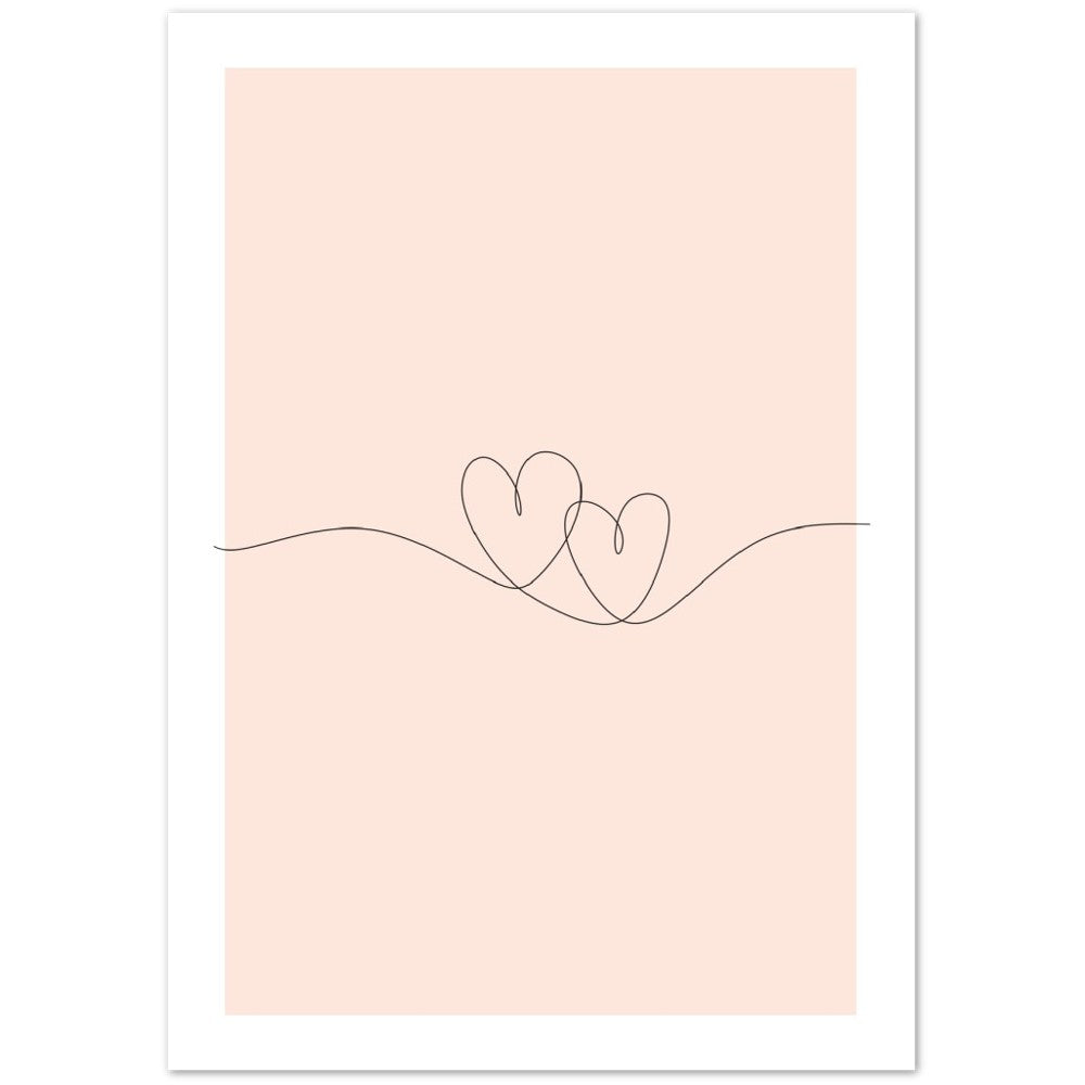 Love Hearts Line Art - With Pyar