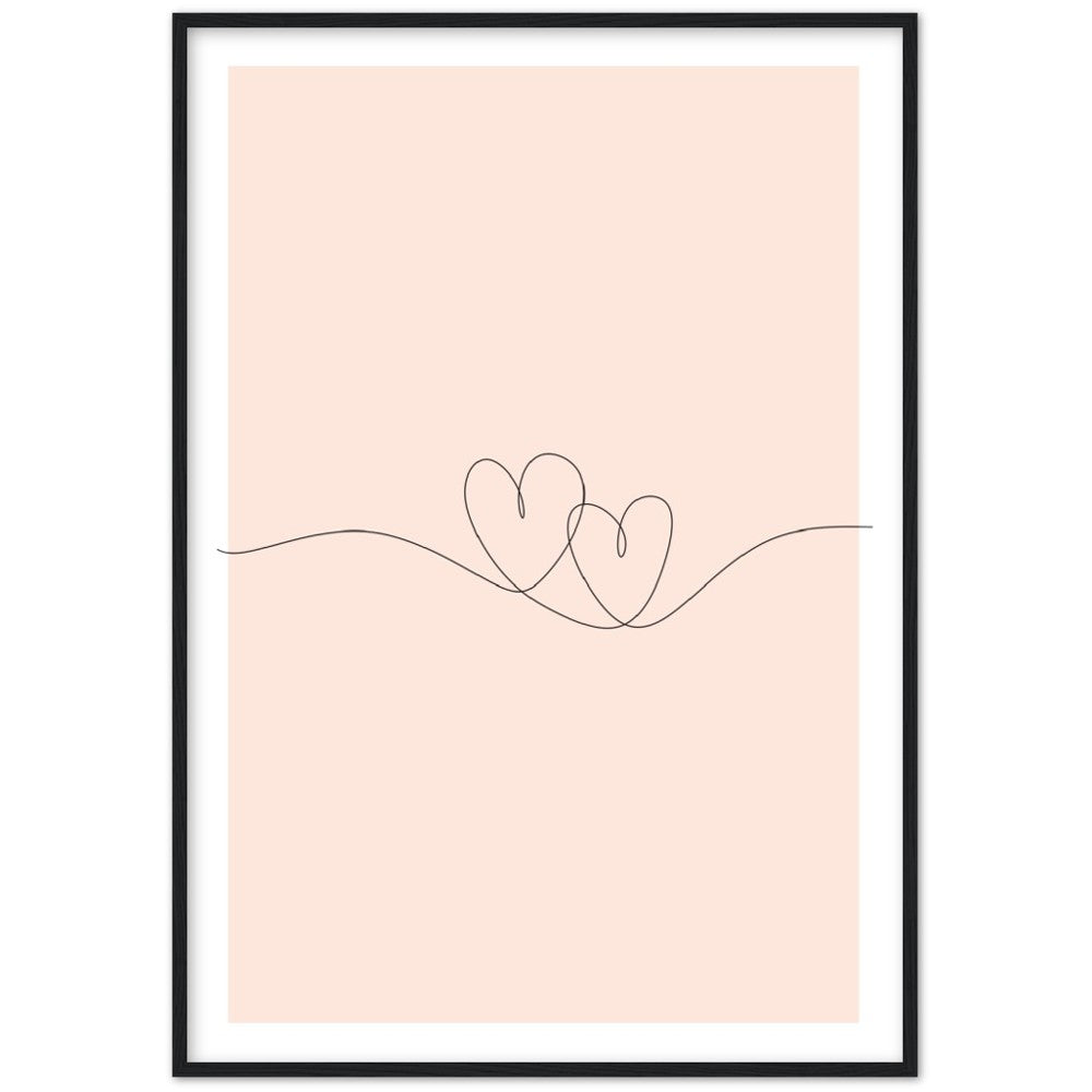 Love Hearts Line Art - With Pyar
