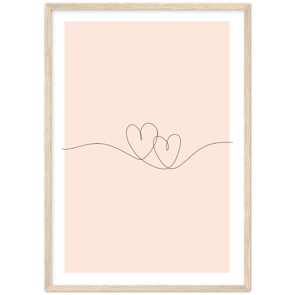 Love Hearts Line Art - With Pyar