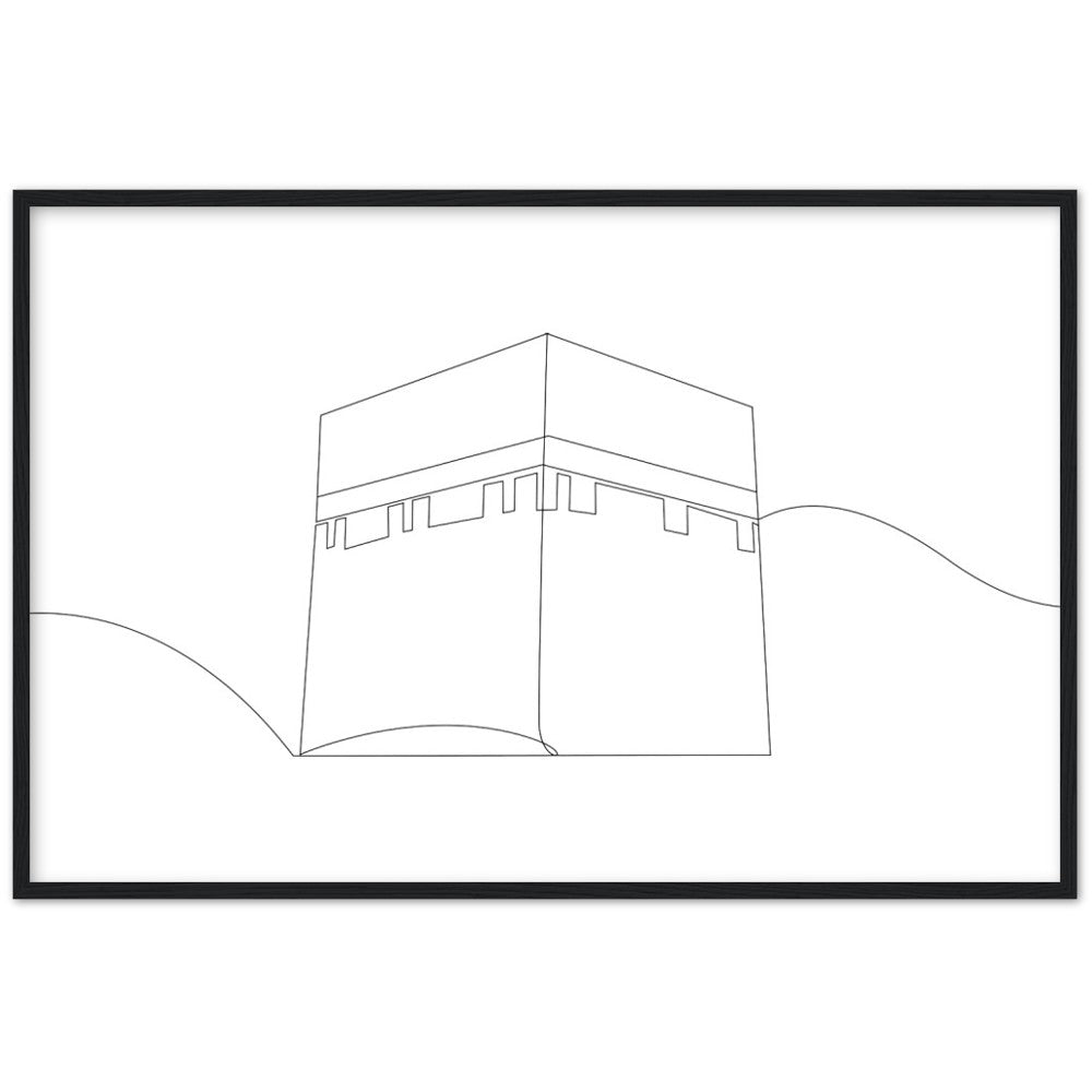 Kaaba Line Art