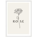 Rose Line Wall Art - With Pyar