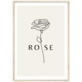 Rose Line Wall Art - With Pyar