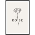 Rose Line Wall Art - With Pyar