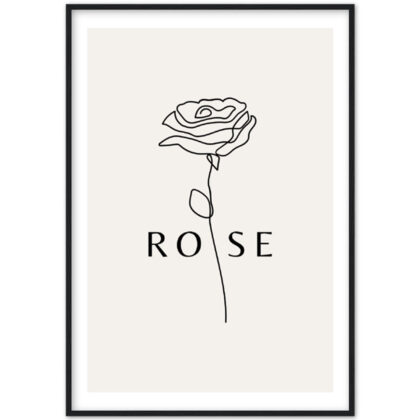 Rose Line Wall Art - With Pyar
